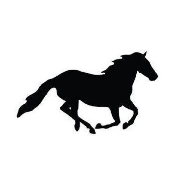 Car sticker -horse in gallop-