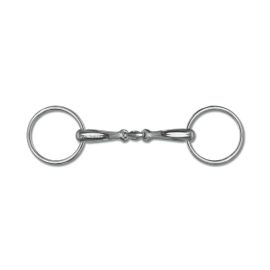 Anatomical snaffle bit, double jointed